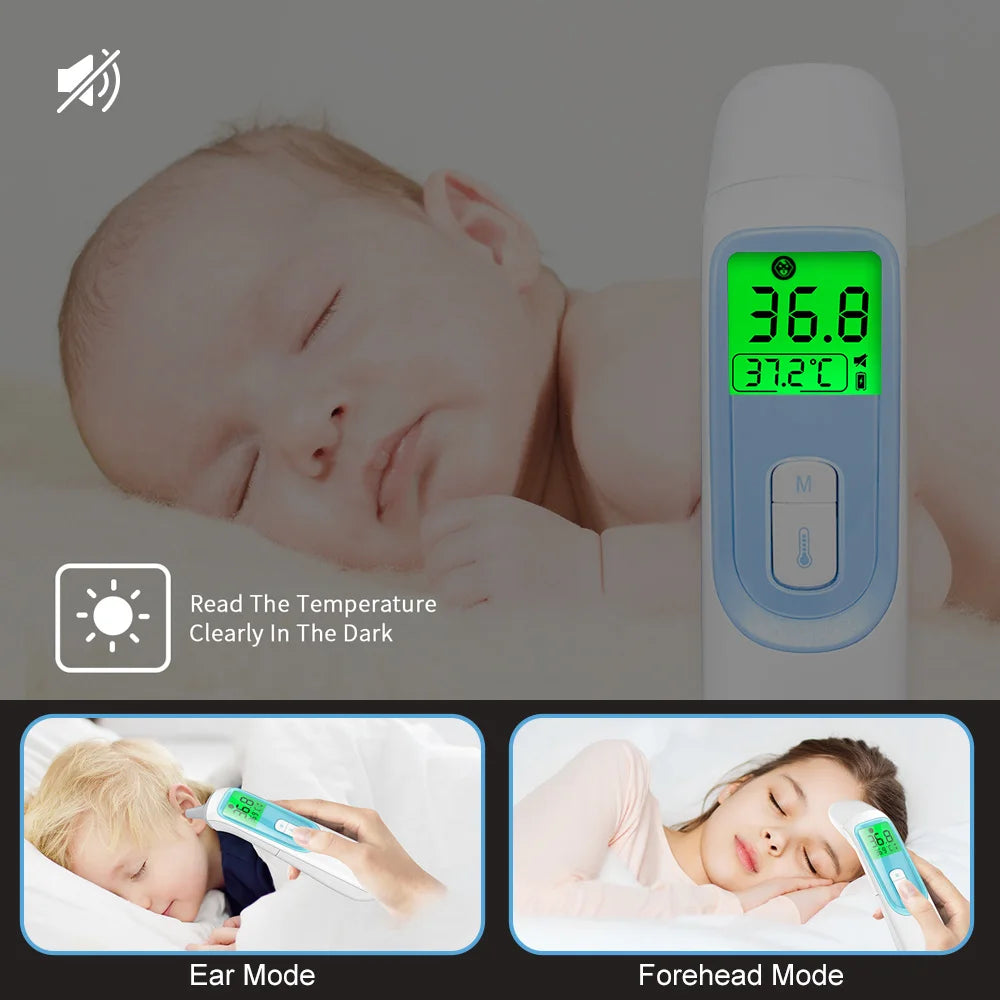 Digital Ear & Forehead Thermometer – Non-Contact, Fast & Accurate for Baby & Adult