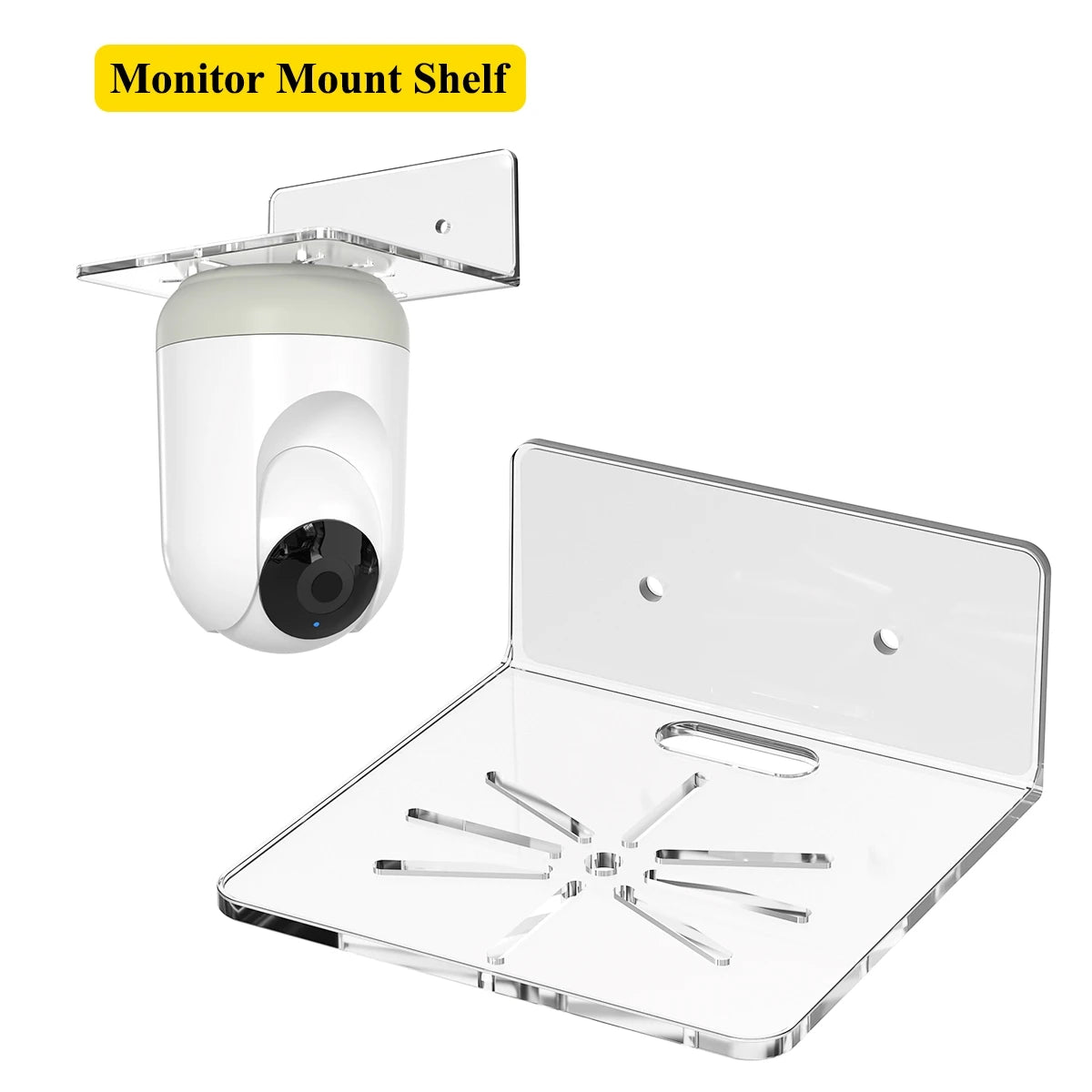 Security Camera Bracket - Wall Mount (No Drilling or Drill Mounting)