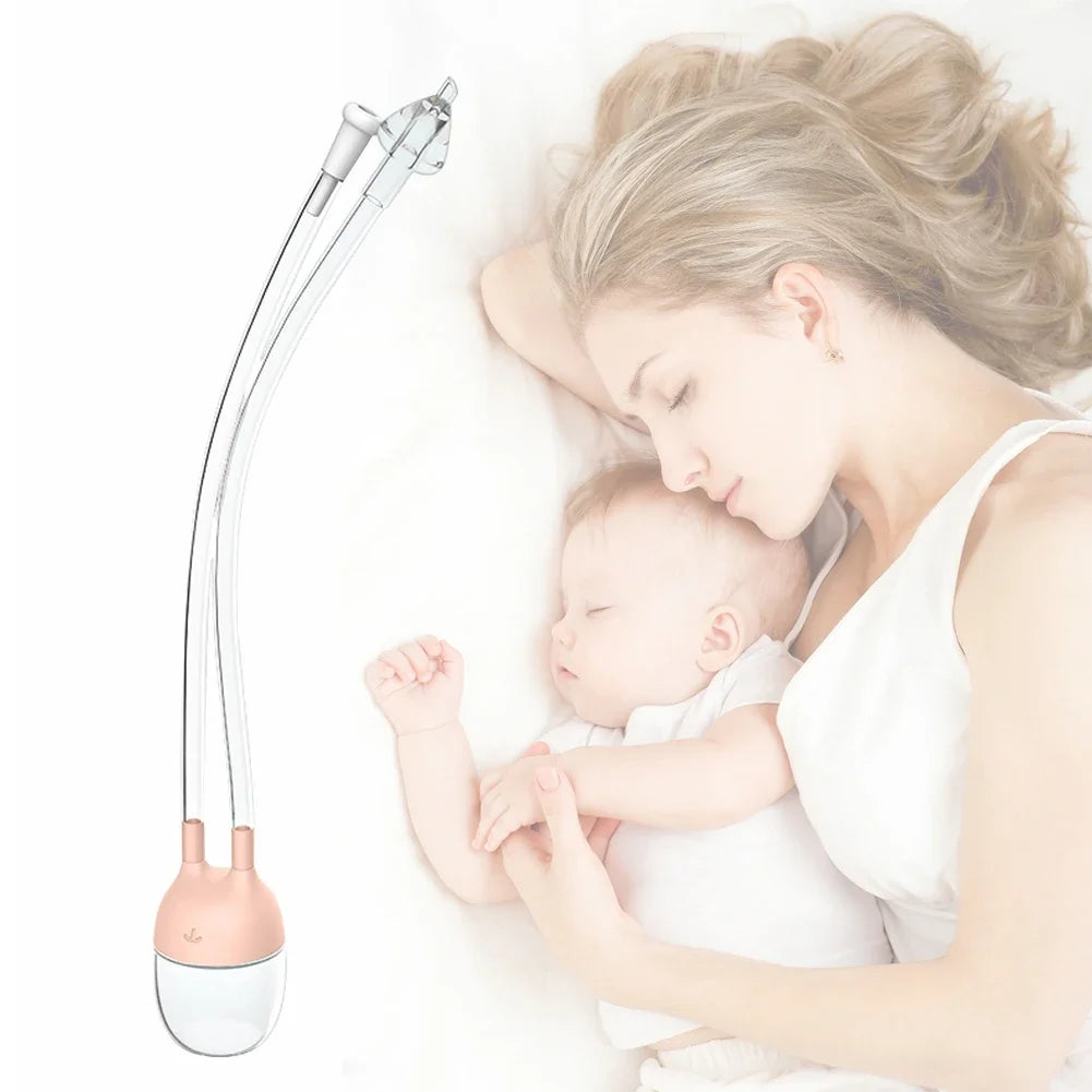 Baby Nasal Aspirator – Soft & Gentle Straw Type Snot Remover 👶💖