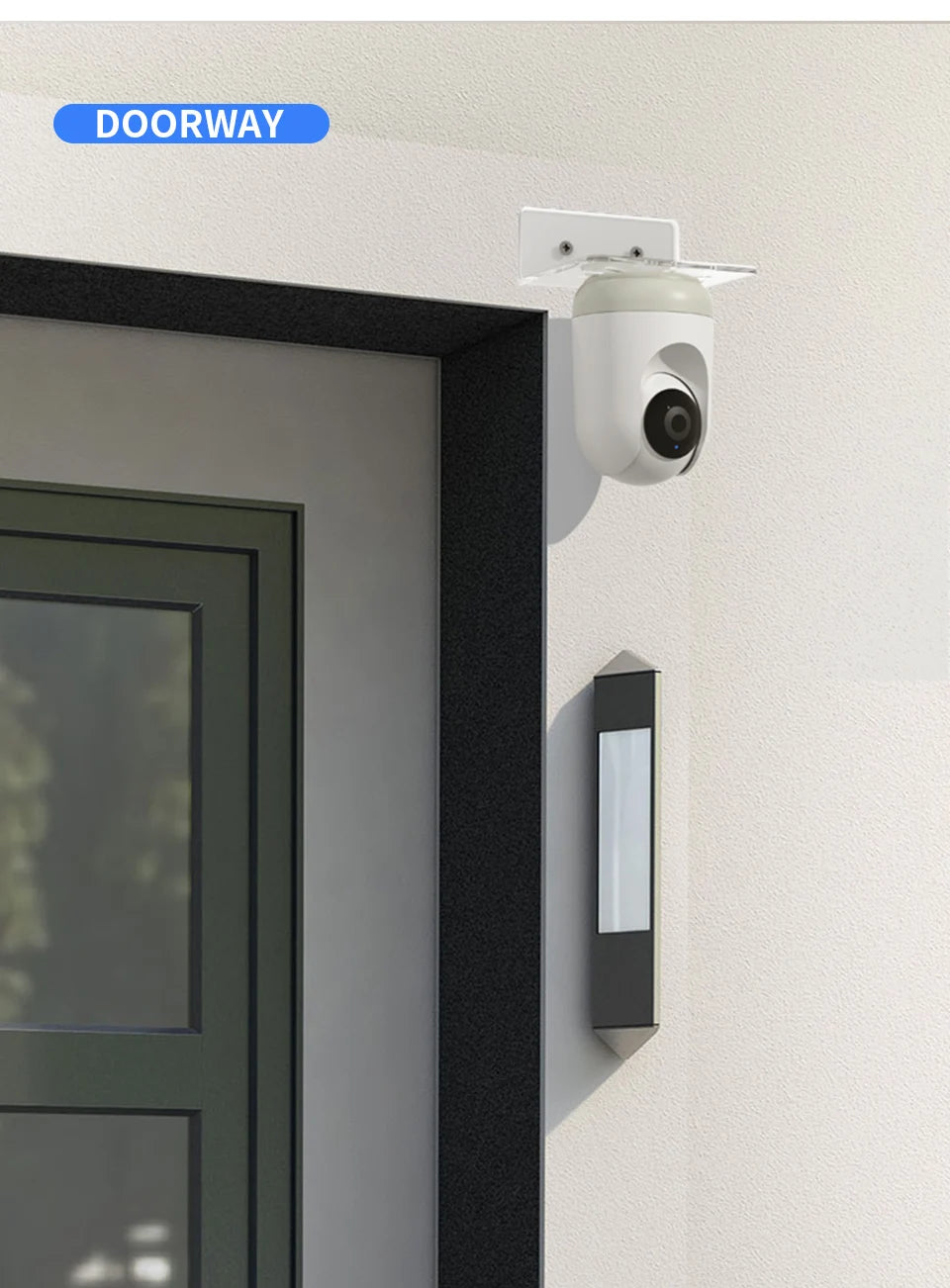 Security Camera Bracket - Wall Mount (No Drilling or Drill Mounting)