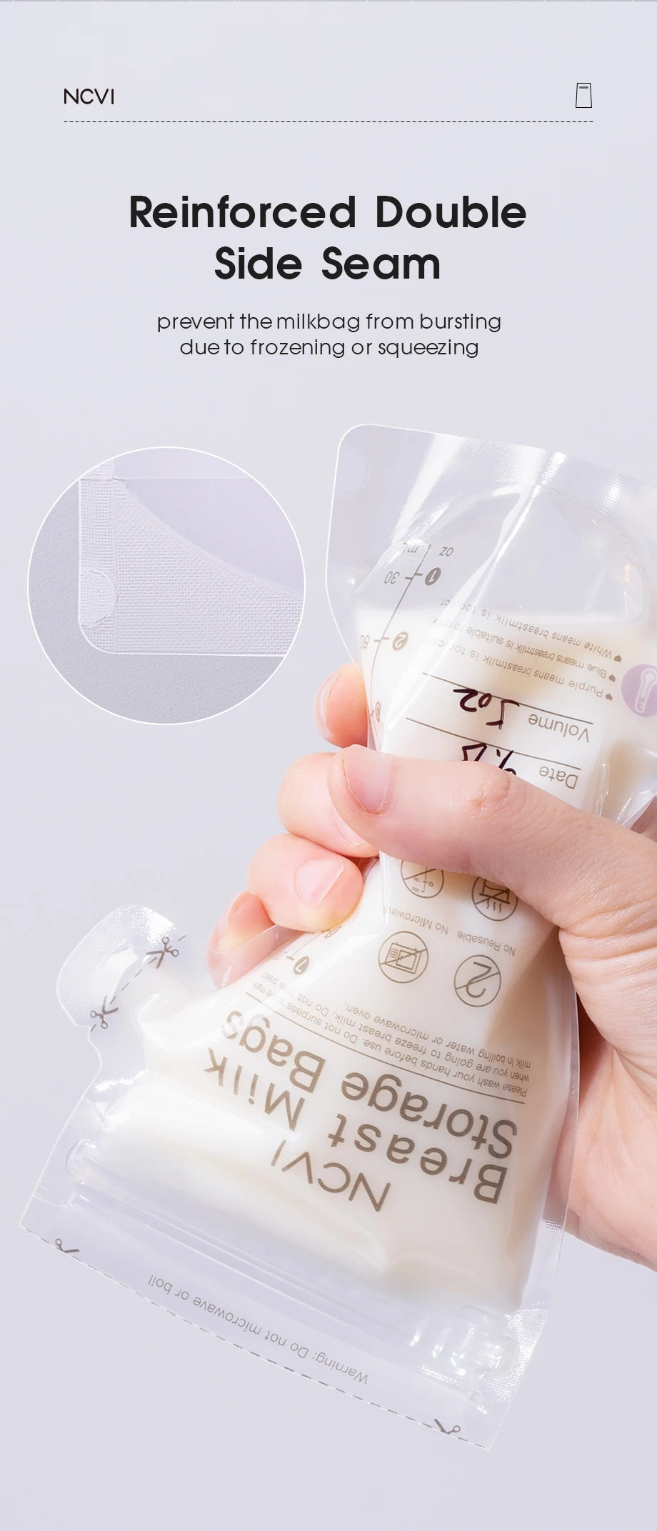 NCVI Breastmilk Storage Bags – Safe, Hygienic & Convenient for Every Mom!