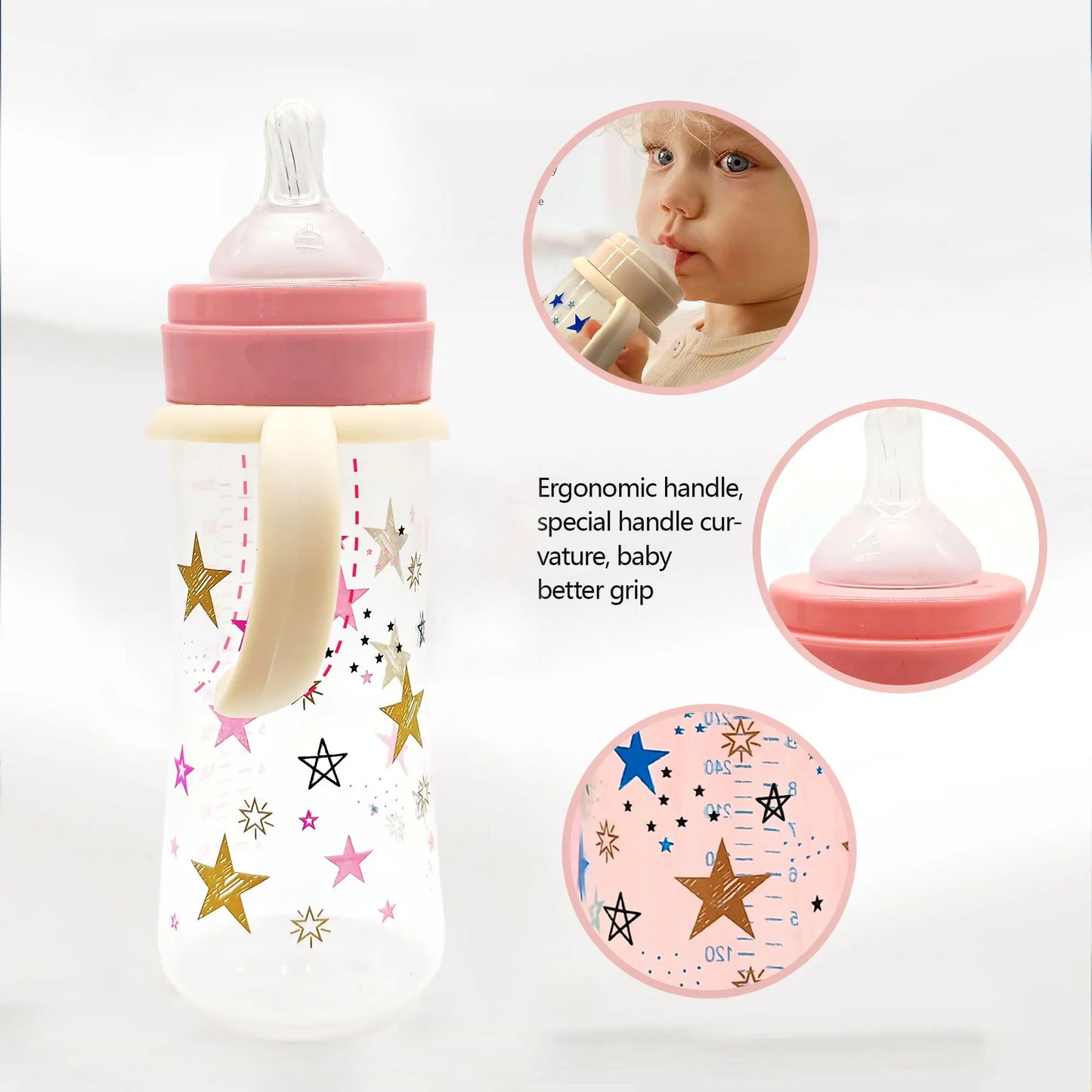 330ml Baby Bottle with Handle – Safe and Convenient for Your Little One