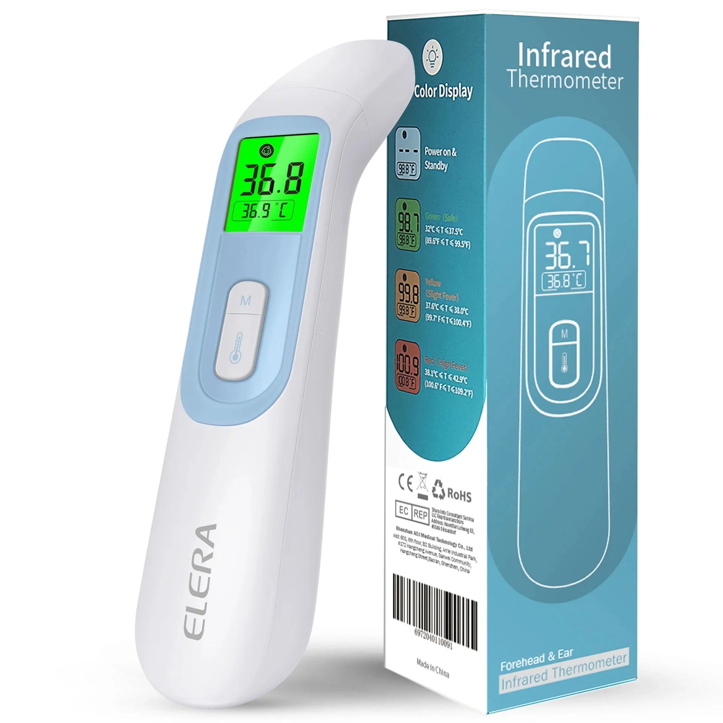 Digital Ear & Forehead Thermometer – Non-Contact, Fast & Accurate for Baby & Adult