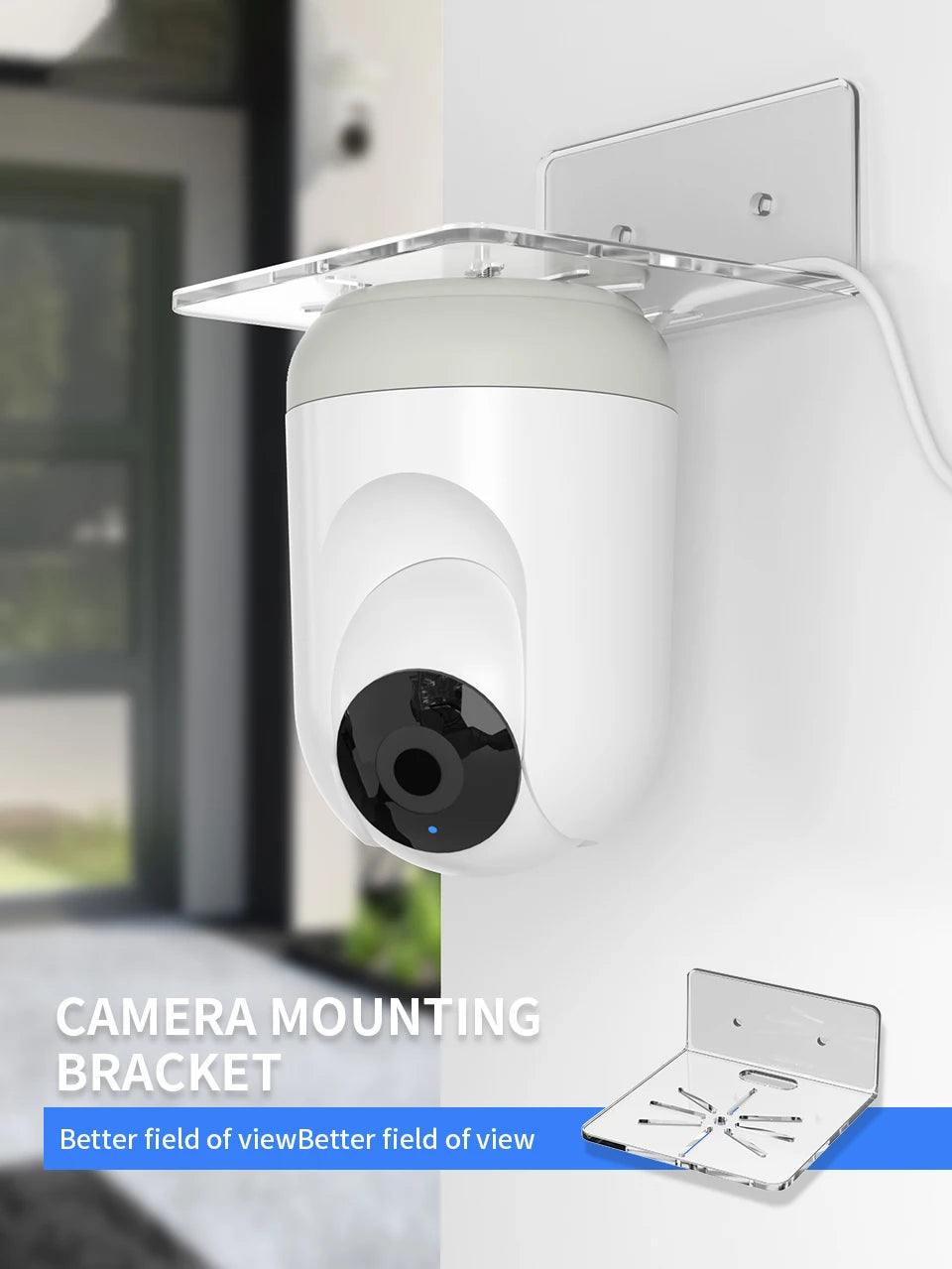 Security Camera Bracket - Wall Mount (No Drilling or Drill Mounting)