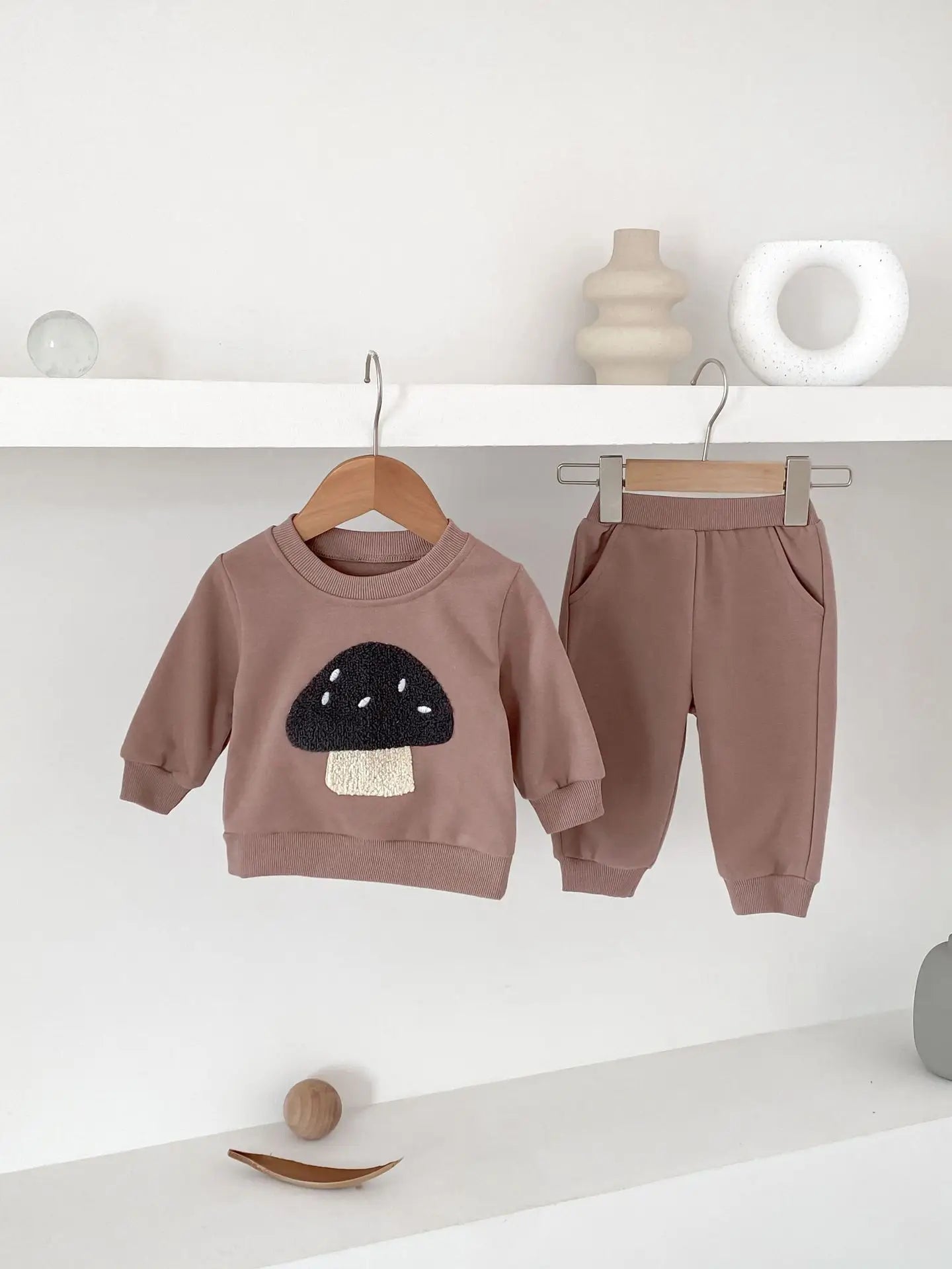 Trendy Korean Style Baby Casual Spring Suit – Fruit Print Sweatshirt & Pants Set